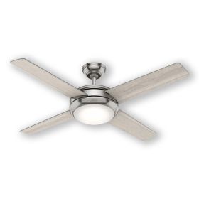 52" Hunter Marconi indoor Ceiling Fan With LED Module - 50848 - Brushed Nickel 
