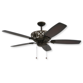 60" TroposAir Excalibur Ceiling Fan - Oil Rubbed Bronze with Dark Walnut Blades