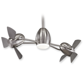 Minka Aire Cage Free Gyro F304L-BN/SL - LED - 37" Ceiling Fan Brushed Nickel with Silver Blades